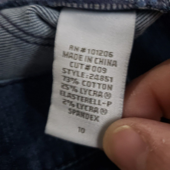 Soft Surroundings Womens Crop Jean 10 Straight Dark Wash High Rise Blue Capri - Picture 8 of 8